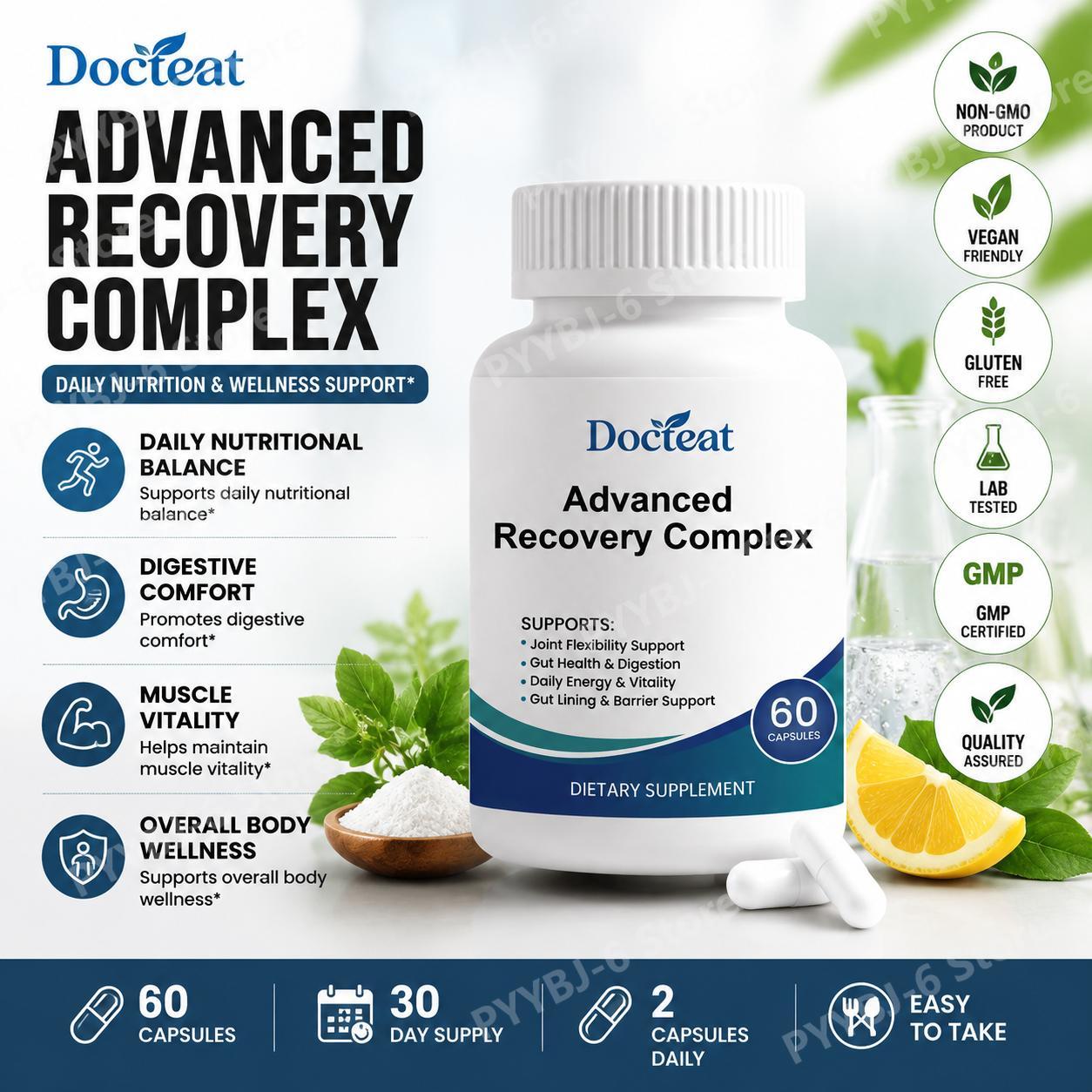 Health With Wellness - Advanced Recovery Complex 60 Capsules with