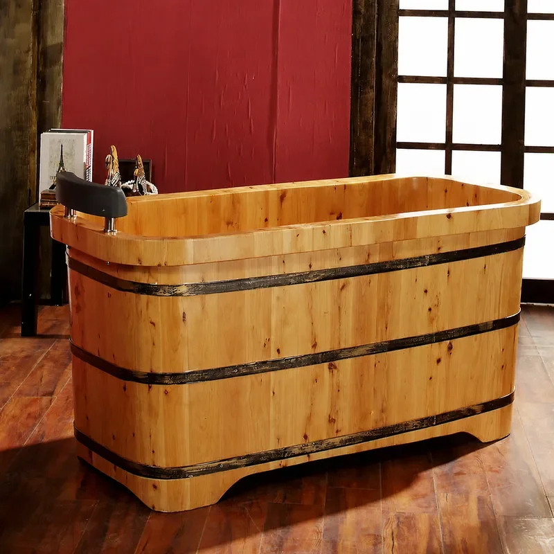 Health Wellness And Spa - Sichuan Cedar Wood Bathtub for Adults